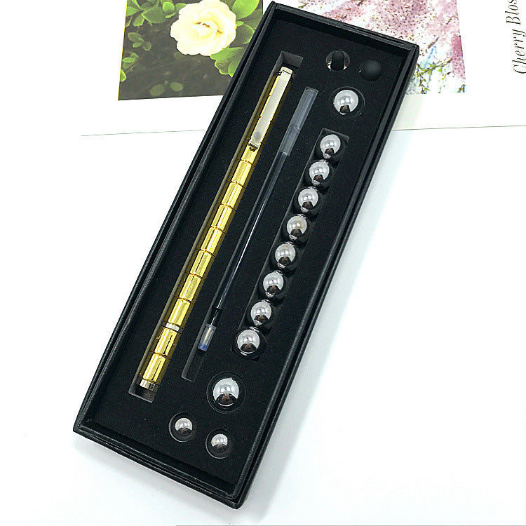 Stress Reducer Relief Toys Gift Box funny black golden kits Fidget magnetic polar pen with stylus ball pen nyaabs.com