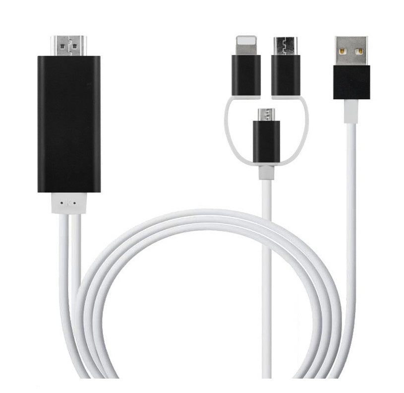 Type-C To HDMI Three In One Mobile Phone Projection Cable - Nyaabs