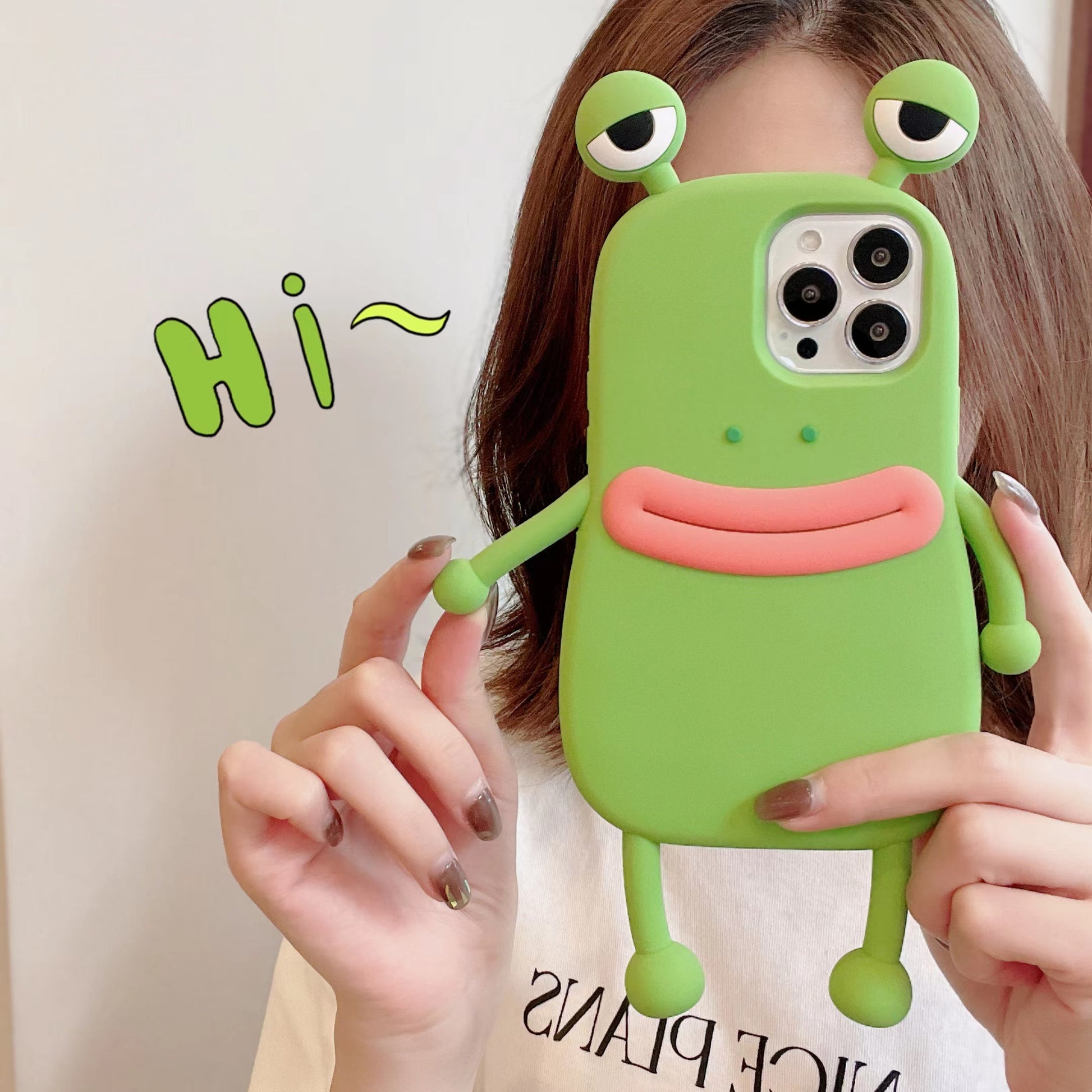 Funny Silicone 3D Frog Phone Case For IPhone 14 13 11 12 Pro Max XS XR X 7 8 Plus SE Cartoon Cute Shockproof Bumper Cover - Nyaabs