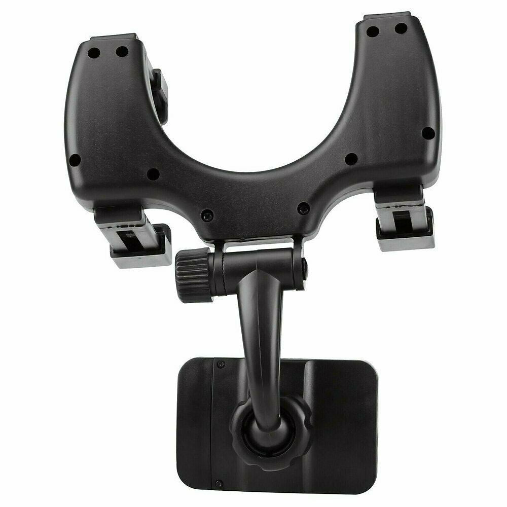 Universal Car Rear View Mirror Mount Stand GPS Cell Phone Holder 360 Rotation - Nyaabs