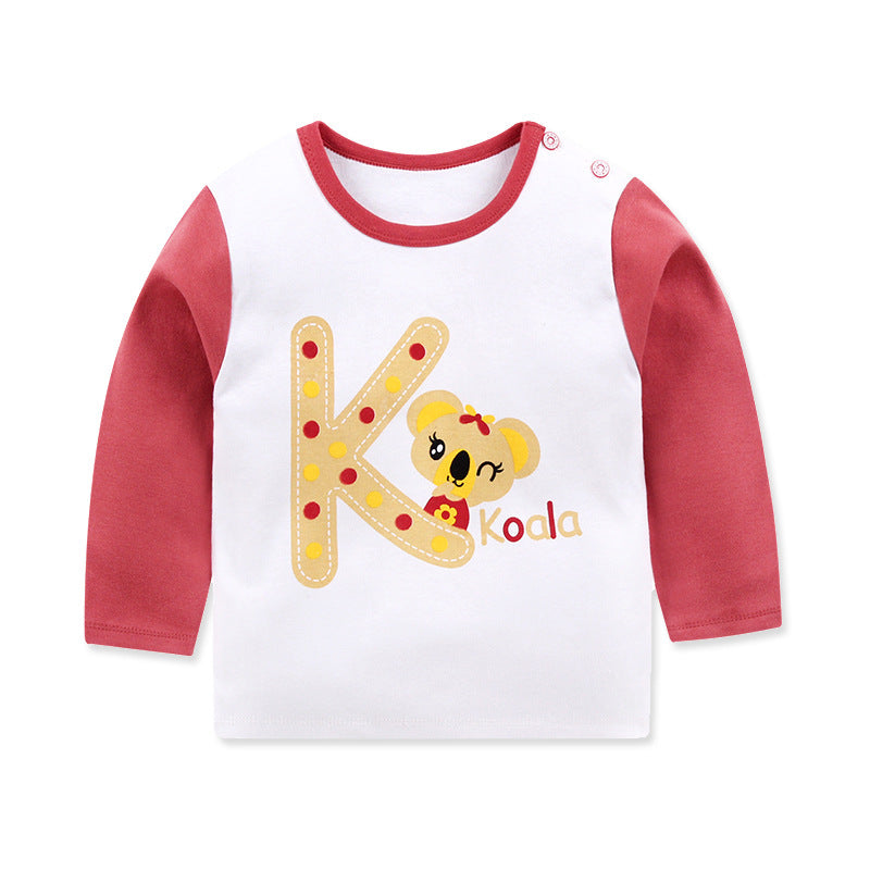 Children's Long-sleeved T-shirt Cotton Single Top - Nyaabs