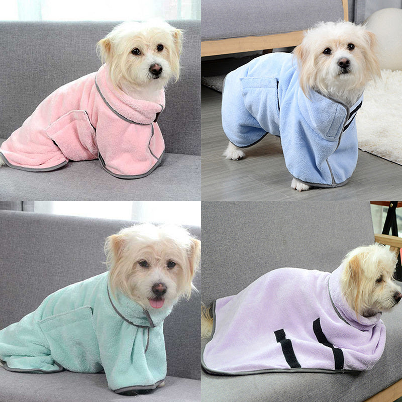 Quick-drying Pet Absorbent Towel Dog Bathrobe Pet Dog Bath Towel For Dogs Cats Microfiber Absorbent Pet Drying Towel Pet Supplies Pet Products - Nyaabs