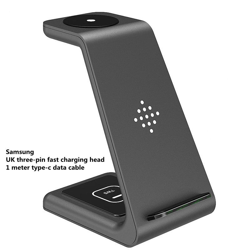 3 In 1 Fast Charging Station Wireless Charger Stand Wireless Quick Charge Dock For Phone Holder - Nyaabs