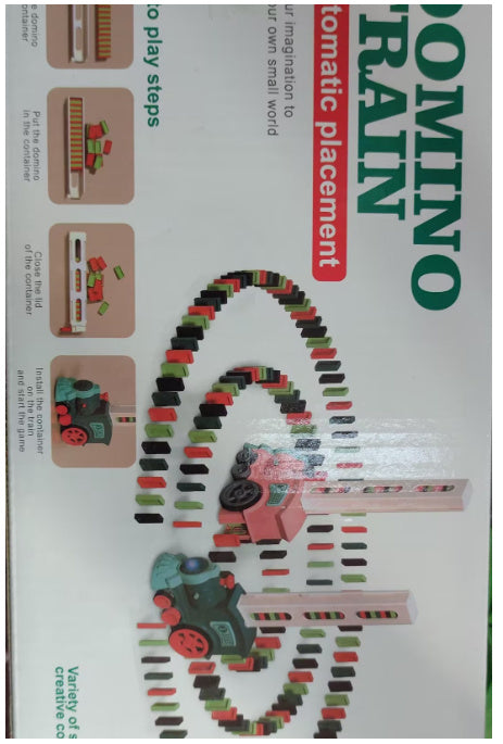 Domino Train Toys Baby Toys Car Puzzle Automatic Release Licensing Electric Building Blocks Train Toy - Nyaabs