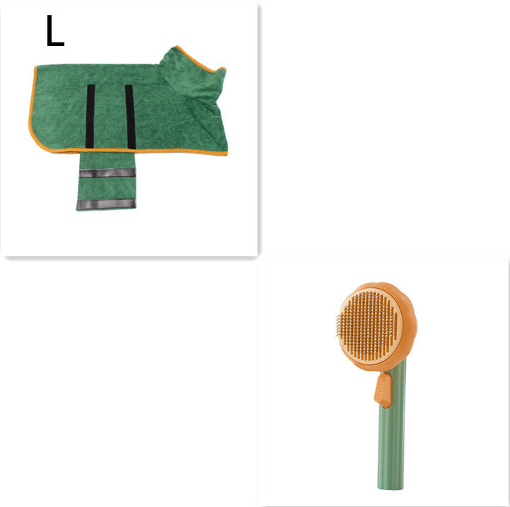 New Pet Cat Brush Hot Selling Hand-held Steel Wire Self-cleaning Comb Looper For Hair Removal nyaabs.com