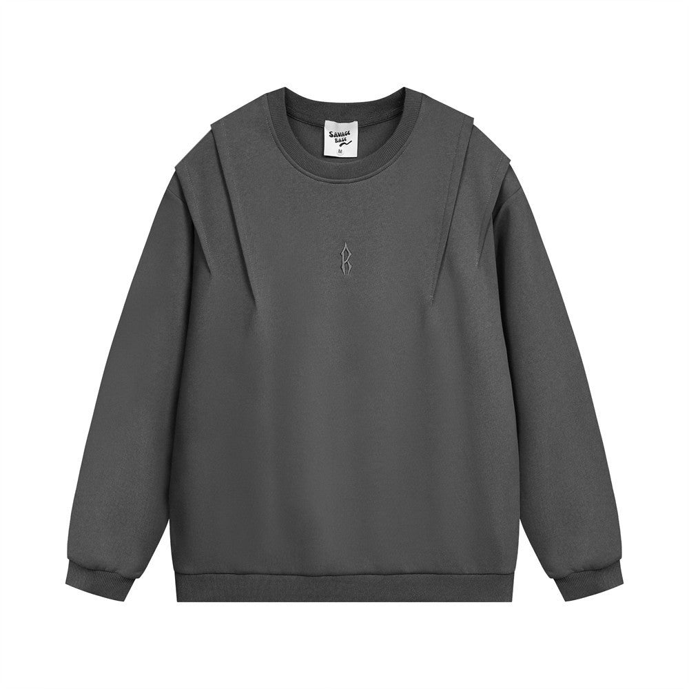 Fashion Solid Color Loose Sweater Men - Nyaabs