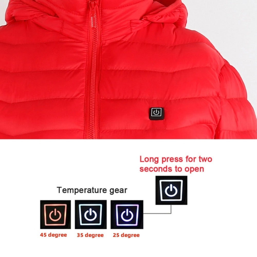 New Heated Jacket Coat USB Electric Jacket Cotton Coat Heater Thermal Clothing Heating Vest Men's Clothes Winter - Nyaabs