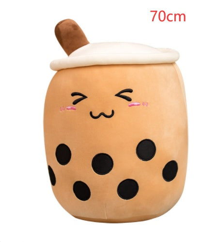 Cute Fruit Drink Plush Stuffed Soft Strawberry Milk Tea Plush Boba Tea Cup Toy Bubble Tea Pillow Cushion Kids Gift - Nyaabs