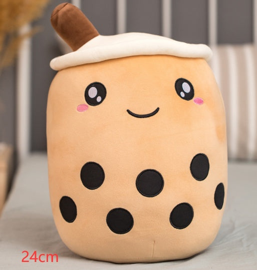 Cute Fruit Drink Plush Stuffed Soft Strawberry Milk Tea Plush Boba Tea Cup Toy Bubble Tea Pillow Cushion Kids Gift - Nyaabs