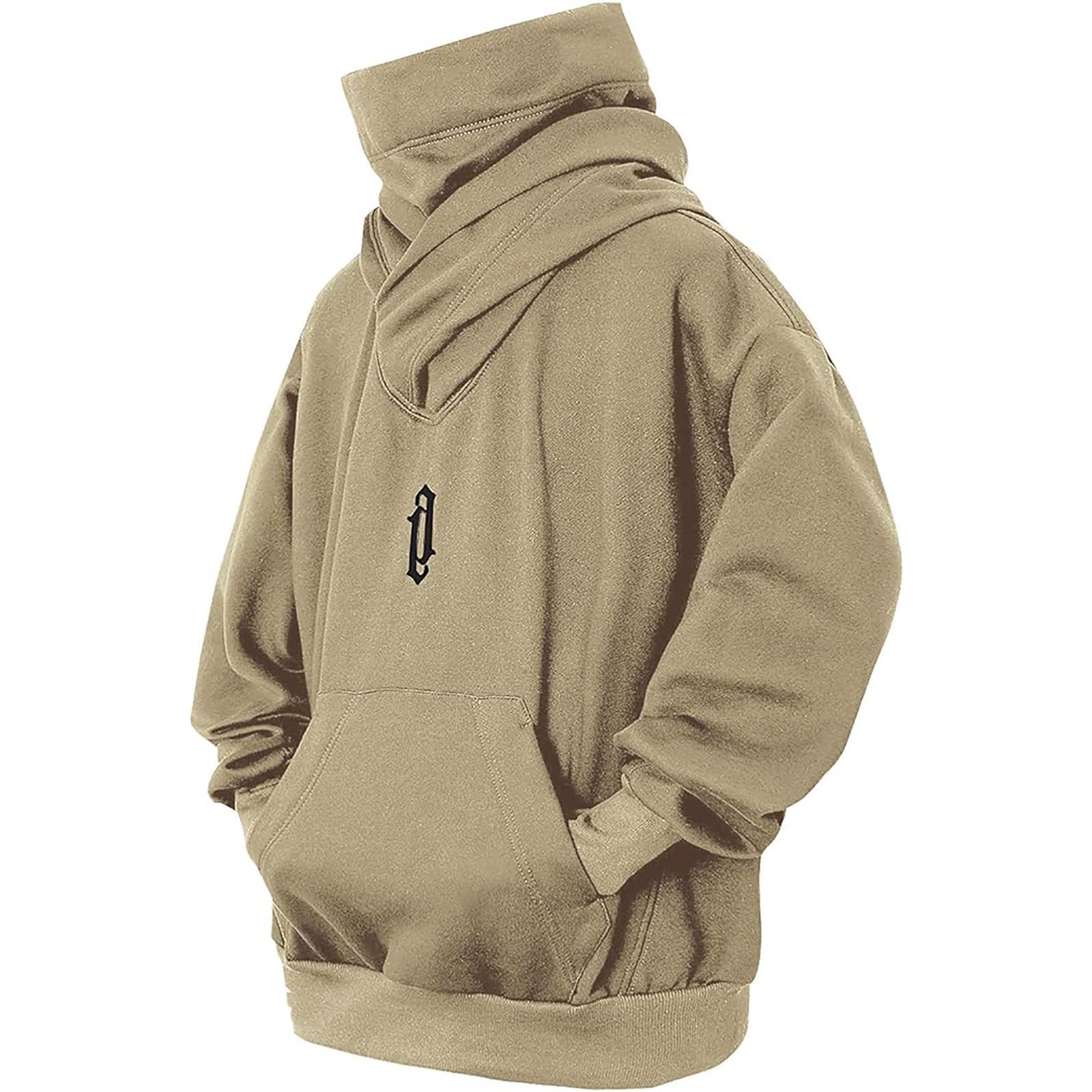 Pile Collar Hooded Sweater Men's Loose Casual - Nyaabs