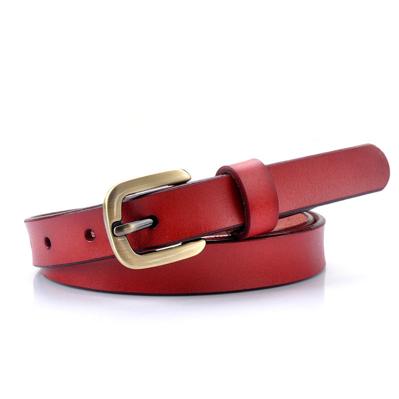 Genuine Genuine Cowhide Vintage Women's Belt - Nyaabs