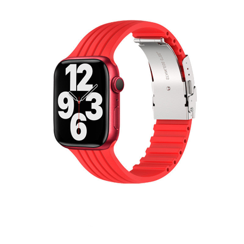 Silicone Stripe IWatch Strap For Men And Women - Nyaabs