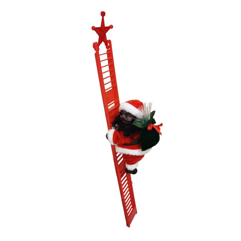 Climbing Ladder Electric Santa Claus Climbing Red Ladder Doll Toy - Nyaabs