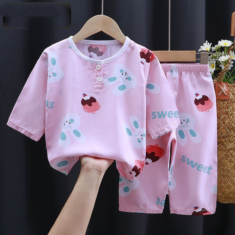 Summer Clothes Cotton Silk Air-conditioning Clothes Baby Clothes - Nyaabs