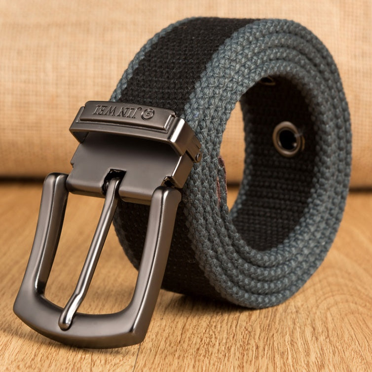 Outdoor Thickened Men's Pin Buckle Canvas Belt - Nyaabs