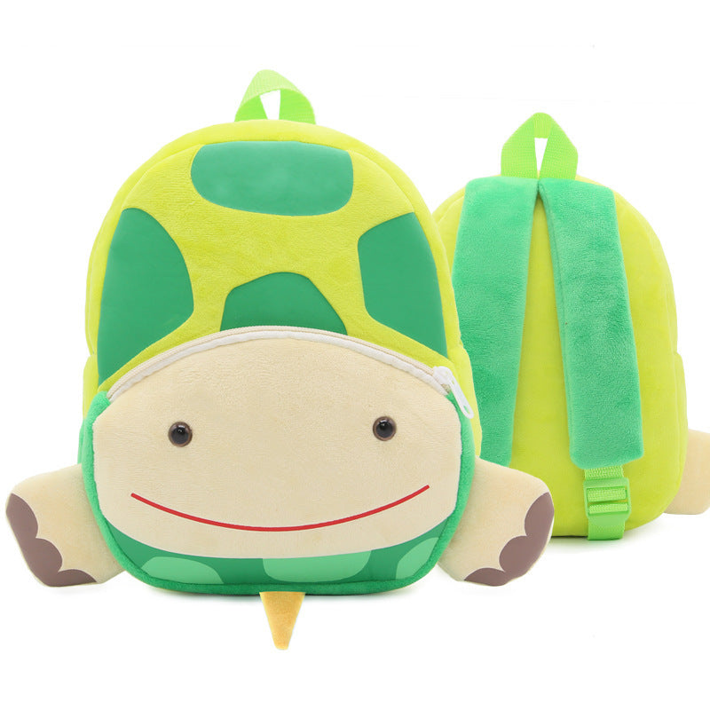 Cute Zoo Children's Schoolbag Backpack Plush Animal Turtle - Nyaabs