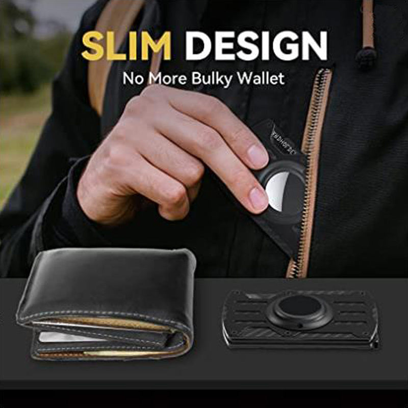 Aluminum Alloy With Airtag Wallet Men's Ultra-thin Tracker - Nyaabs