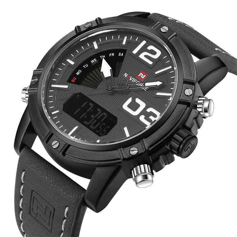 Double movement waterproof electronic watch - Nyaabs