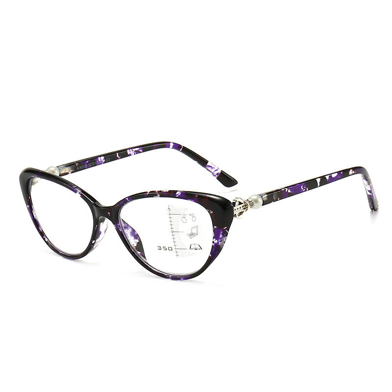 Fashion Cat Eye Presbyopic Glasses Smart Zoom Anti-blue Light nyaabs.com