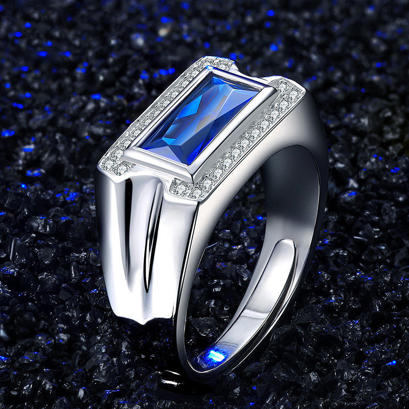 Adjustable Kyanite Ring for Men - Nyaabs