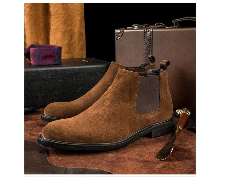 Men's Boots With Solid Color Light Sole And Cashmere - Nyaabs