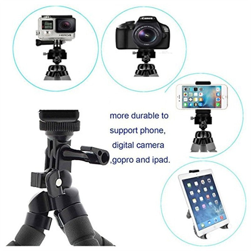 Mini Flexible Sponge Octopus Tripod Smartphone Tripod For Gopro 10 9 Camera Accessory - Nyaabs