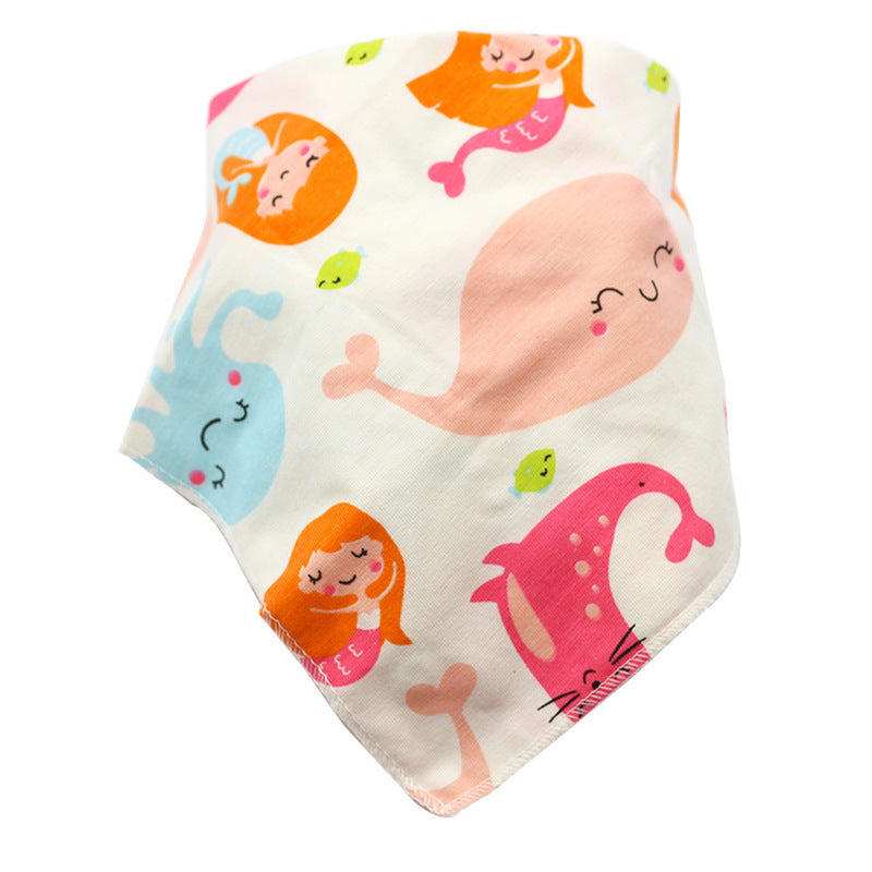 Baby Bibs Waterproof Triangle Cotton Cartoon Child Baberos Bandana Bibs Dribble Bibs Newborn Slabber Absorbent Cloth - Nyaabs