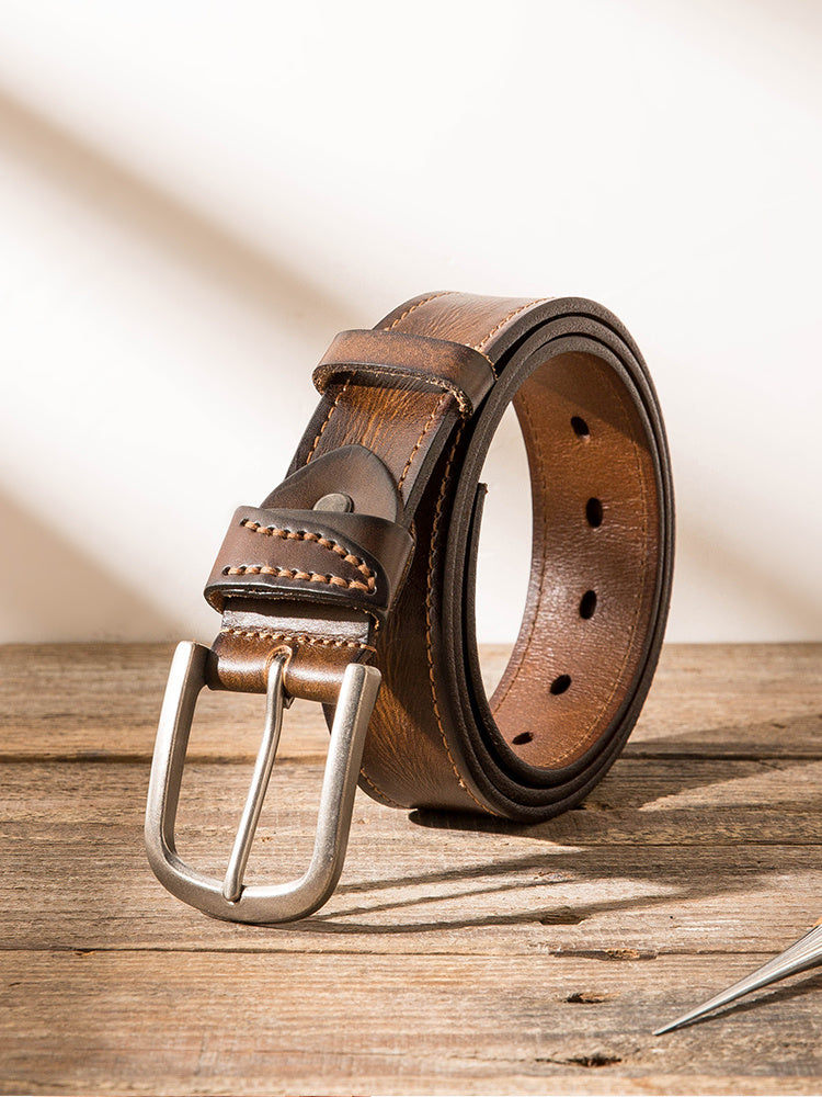 Layer Cowhide Men's Belt Cart Line - Nyaabs