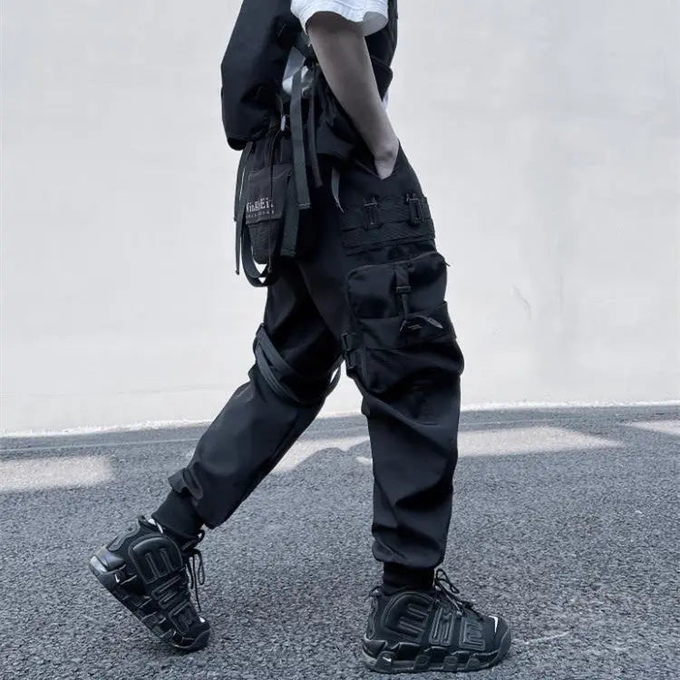 Loose Multi Pocket Paratrooper Pants Functional Style - Nyaabs