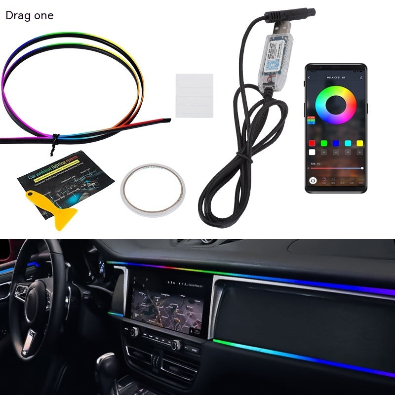 Car Atmosphere LED Light Bar Hidden Modification - Nyaabs