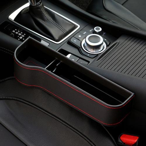 PU Car Organizer Seat Gap Storage Box Car Seat Side Slit for Wallet Phone Coins Cigarette Keys Cards Car Accessories - Nyaabs