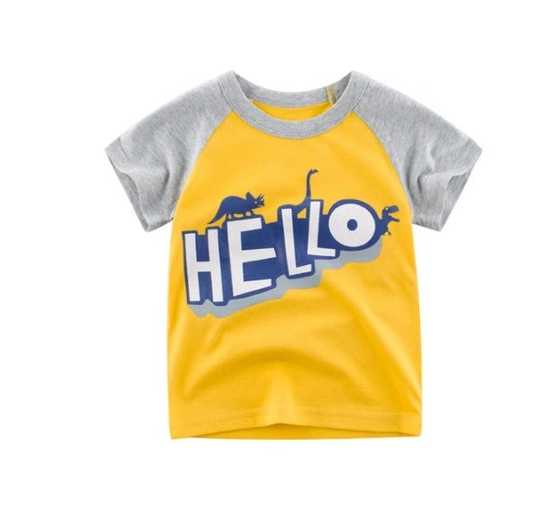 Children's Wear Summer New Korean Children's Boys Cotton T-shirt Men's Treasure In Children's Short Sleeves - Nyaabs