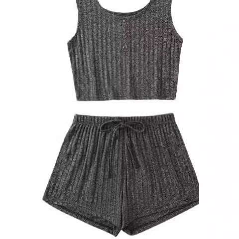 Women's Fashion Slim Fit Vest Shorts Set nyaabs.com