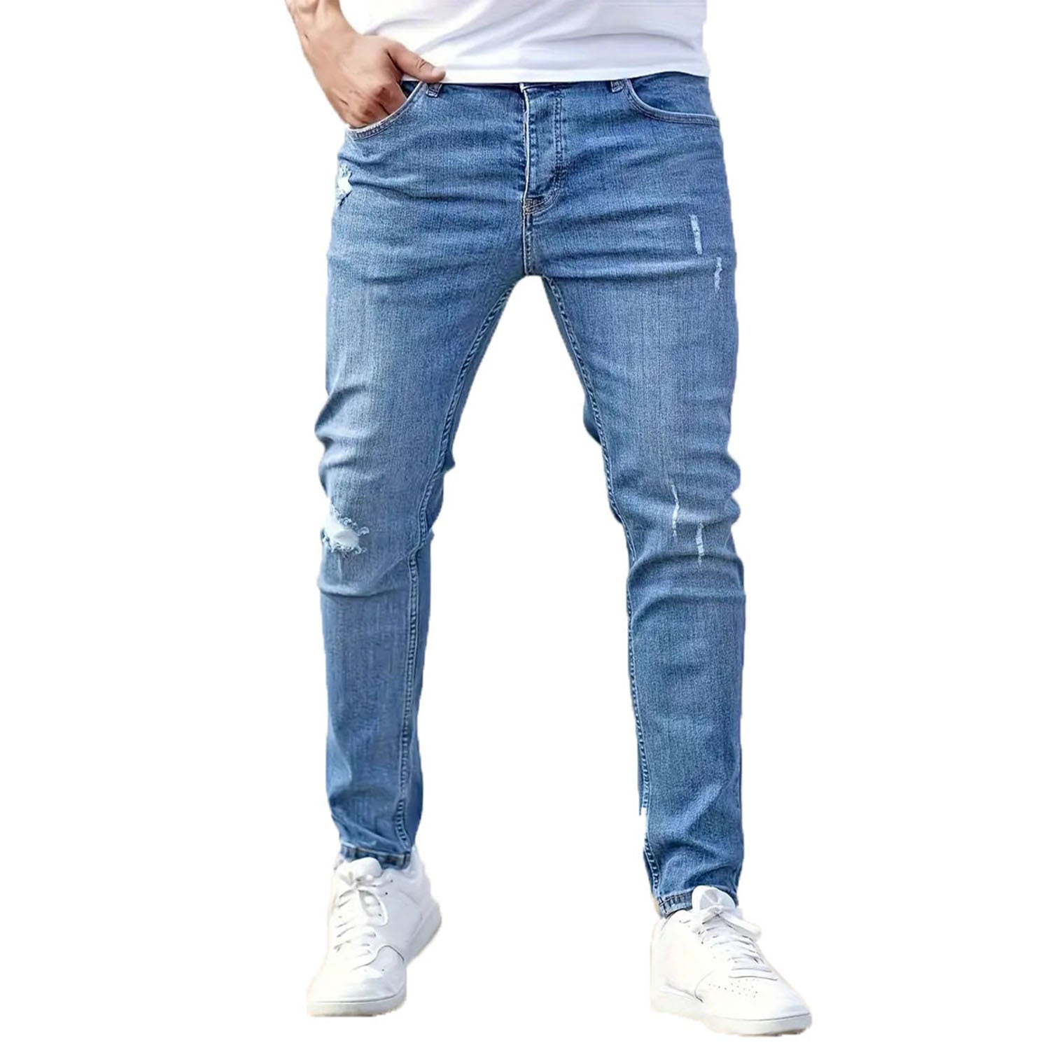 American-style Slim-fit Stretch Jeans - Nyaabs