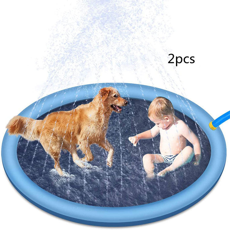 Non-Slip Splash Pad For Kids And Pet Dog Pool Summer Outdoor Water Toys Fun Backyard Fountain Play Mat - Nyaabs