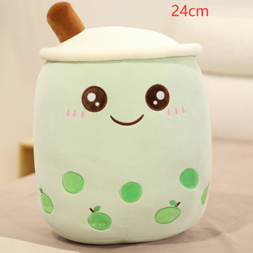 Cute Fruit Drink Plush Stuffed Soft Strawberry Milk Tea Plush Boba Tea Cup Toy Bubble Tea Pillow Cushion Kids Gift - Nyaabs