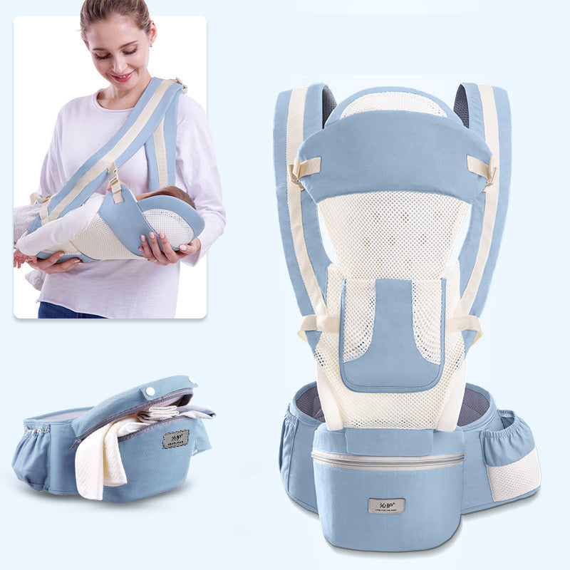 Ergonomic Baby Carrier Infant Baby Hipseat Carrier 3 In 1 Front Facing Ergonomic Kangaroo Baby Wrap Sling - Nyaabs