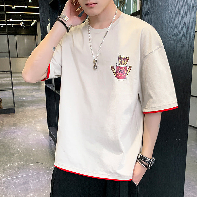 Chinese fashion half sleeve T-shirt - Nyaabs