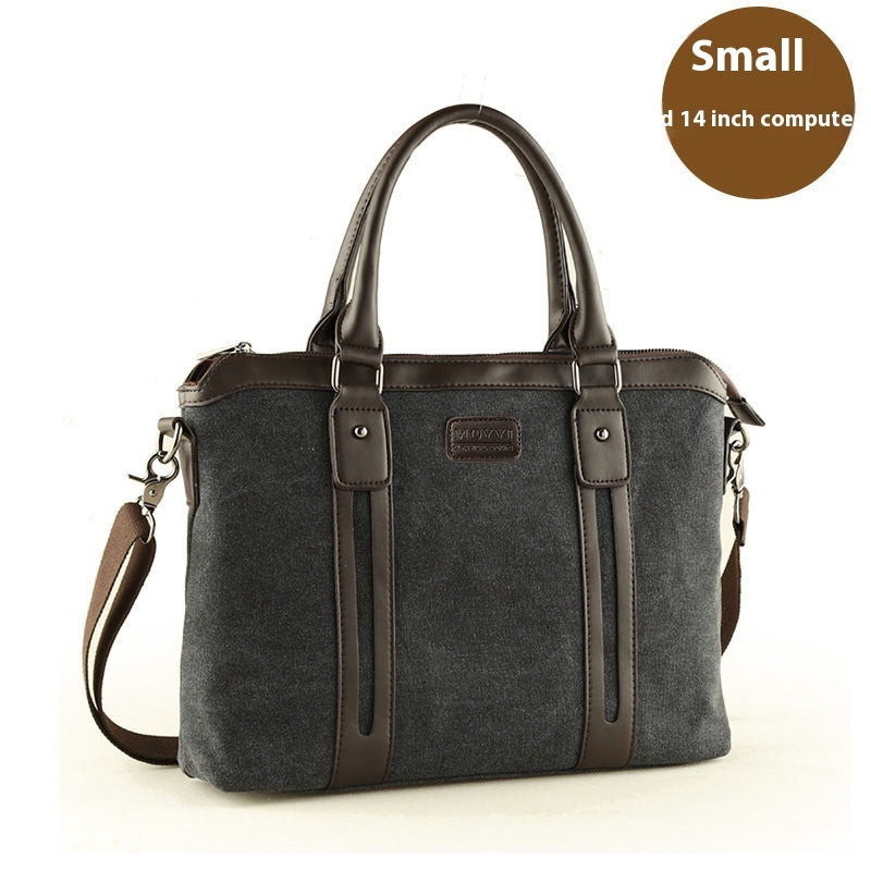 Canvas Shoulder Messenger Bag Men's Business Handheld Briefcase nyaabs.com