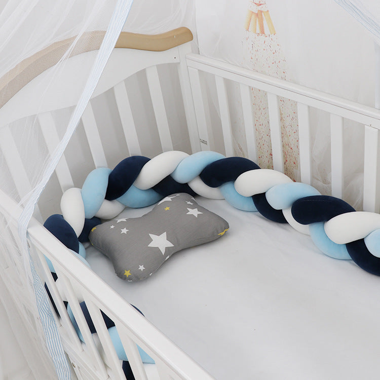 Baby Bumper Bed Braid Knot Pillow Cushion Bumper for Infant cuna Bebe lit Crib Protector Cot Bumper Room Decor - Nyaabs