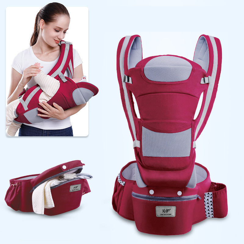 Ergonomic Baby Carrier Infant Baby Hipseat Carrier 3 In 1 Front Facing Ergonomic Kangaroo Baby Wrap Sling - Nyaabs