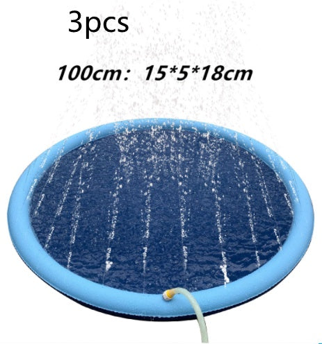 Non-Slip Splash Pad For Kids And Pet Dog Pool Summer Outdoor Water Toys Fun Backyard Fountain Play Mat - Nyaabs