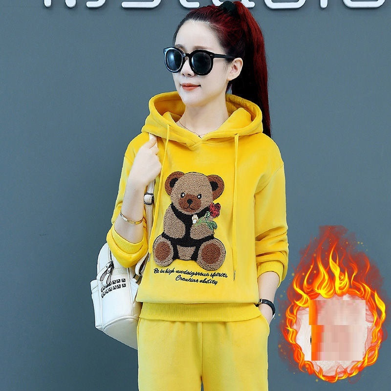 Two Piece Gold Velvet Sports Suit Casual Wear - Nyaabs