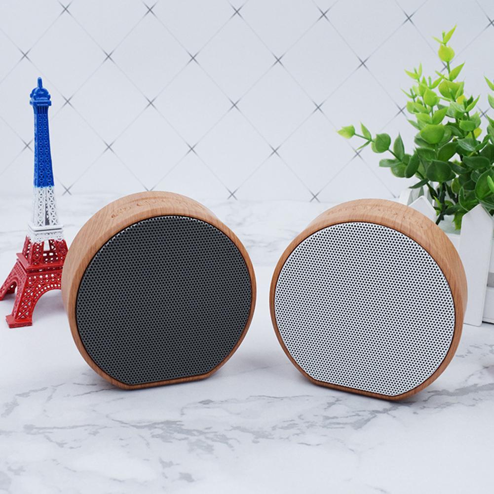 Mini Wood Bluetooth Speaker Portable Outdoor Wireless Support AUX TF - Nyaabs