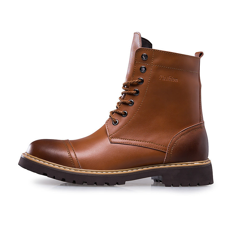 Leather Martin Boots Men's Leather Shoes - Nyaabs