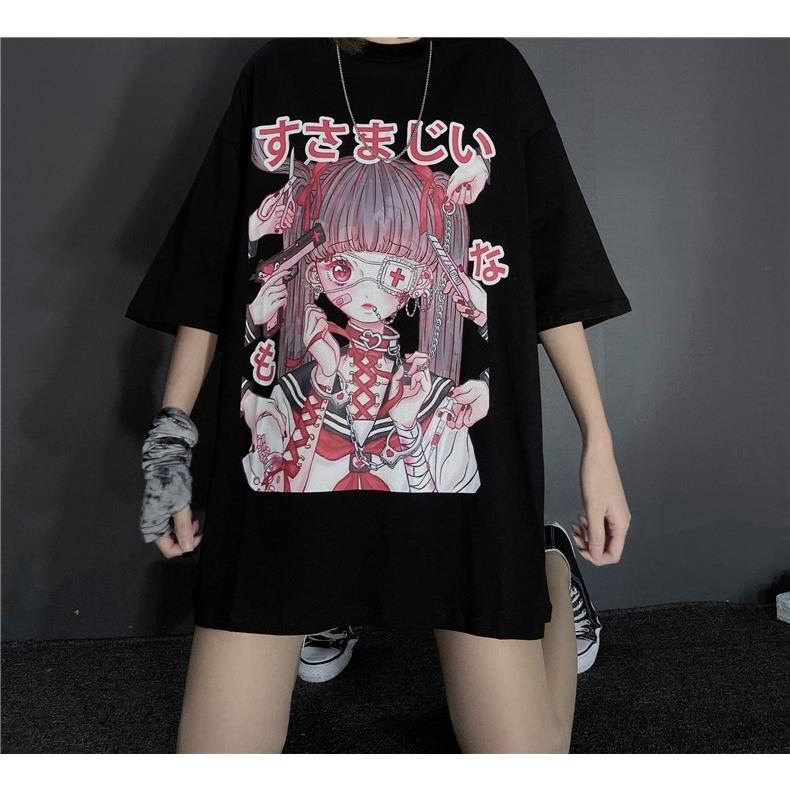 Half sleeve Harajuku style t-shirt - Nyaabs