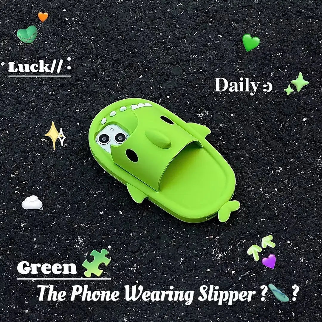 Funny Shark Slipper Phone Case For Iphone 11 12 13 14 Pro Max Creative Soft Silicone Shockproof Protective Full Cover For Apple - Nyaabs