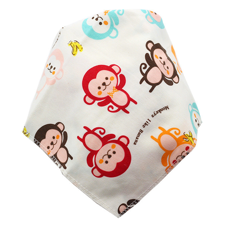 Baby Bibs Waterproof Triangle Cotton Cartoon Child Baberos Bandana Bibs Dribble Bibs Newborn Slabber Absorbent Cloth - Nyaabs