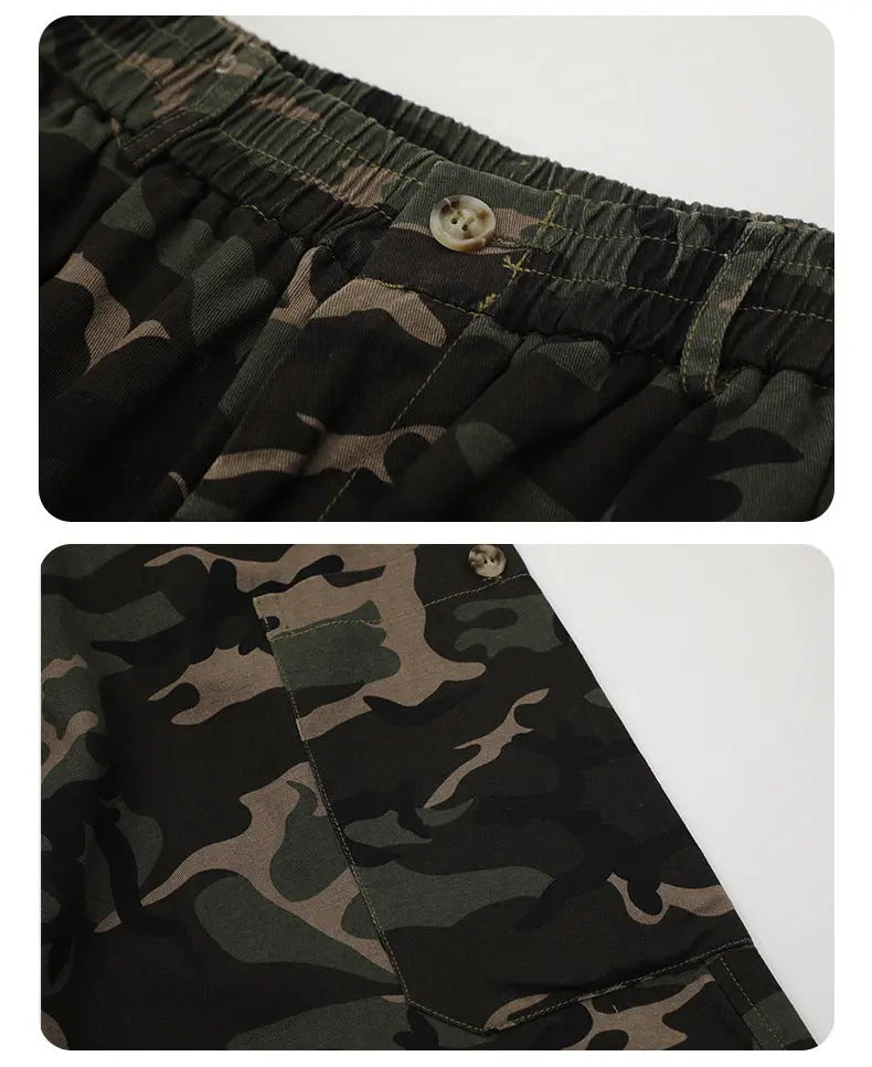 Camouflage Cargo Pants Adjustable Leg Shaping Outdoor - Nyaabs