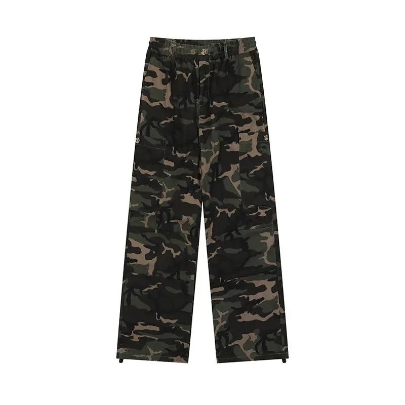 Camouflage Cargo Pants Adjustable Leg Shaping Outdoor - Nyaabs